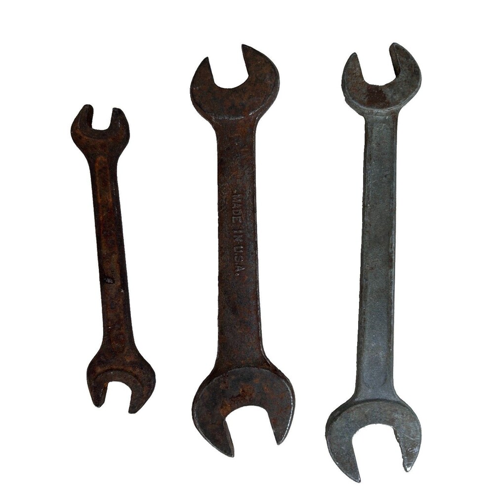Vtg 3 Drop Forged Steel Wrenches: 1 Made West Germany, 2 Made in U.S.A.